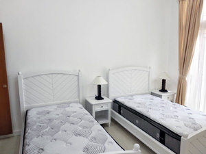 Make a fun sanctuary for your child with this collection, specifically designed for kids in white color. The set consists of a single bed, desk, and chest of drawers.